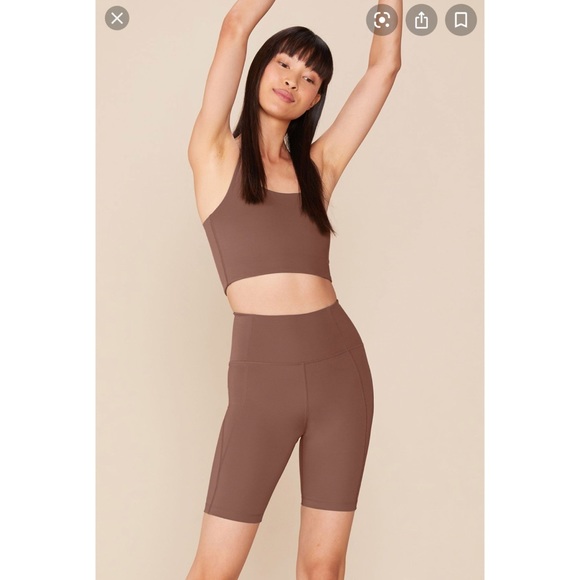 girlfriend collective Tops - GIRLFRIEND COLLECTIVE Paloma Bra Top In Brown